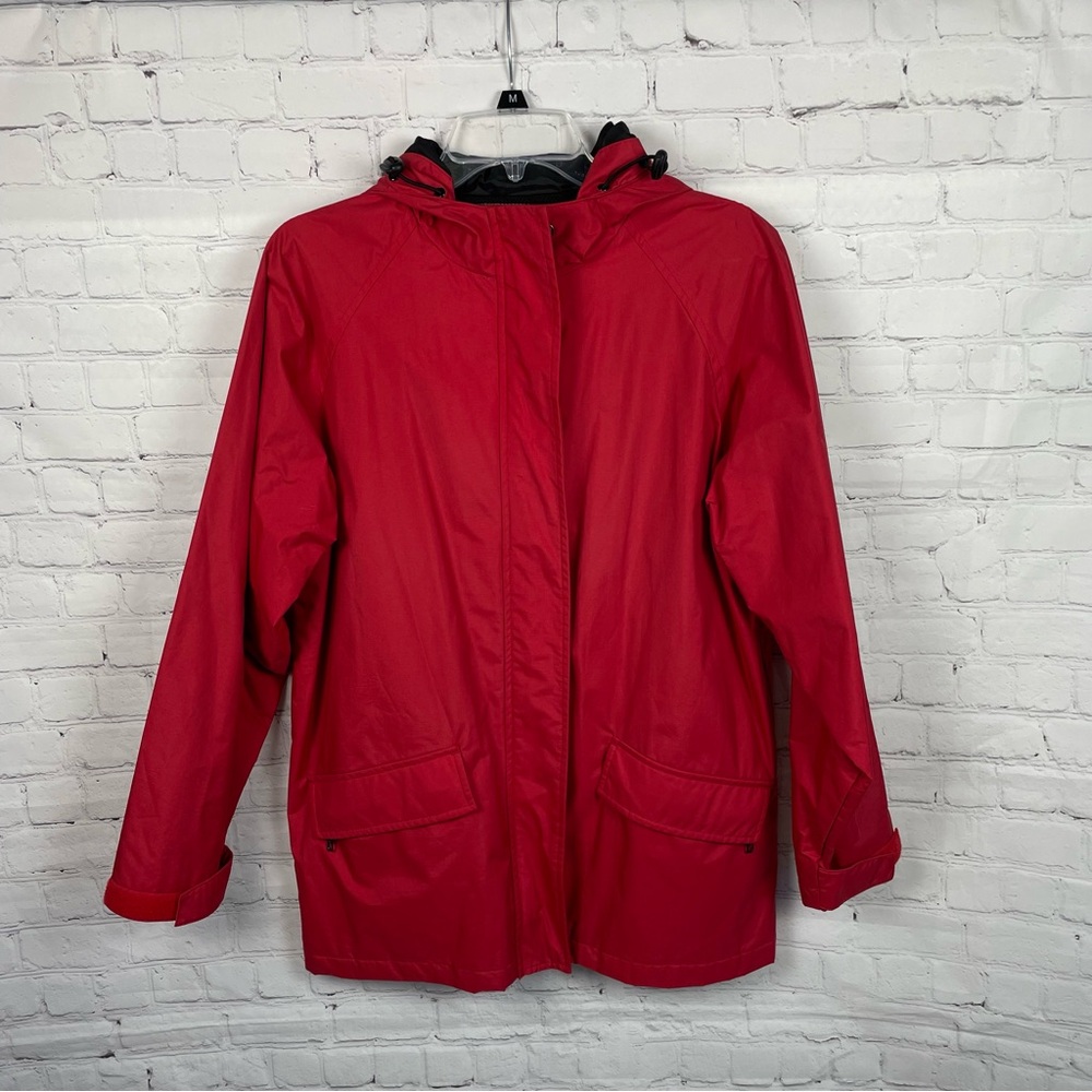 Westbound Red Hooded Raincoat/Windbreaker Size Small